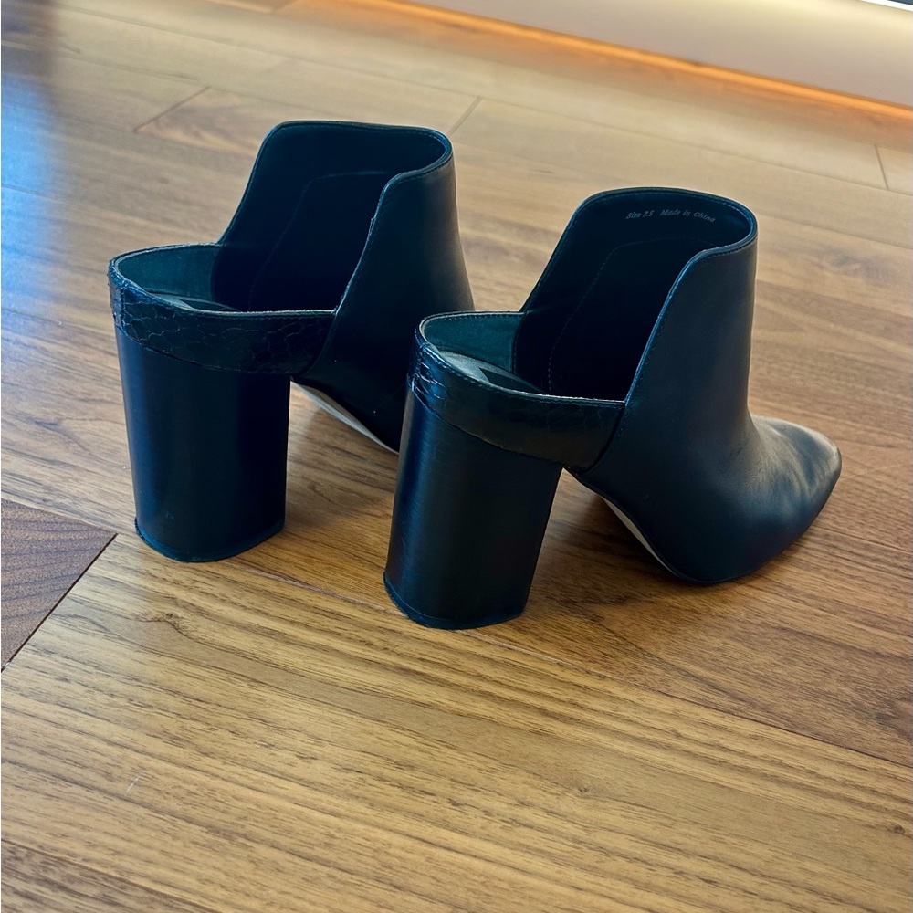Dolce Vita Black Leather Mules